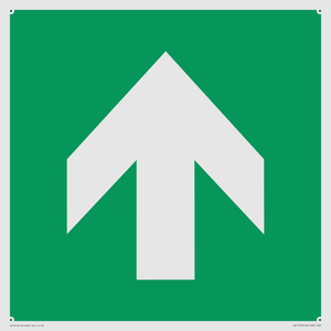 E907 Safe condition: Up / forwards arrow (90 deg supplimentary)